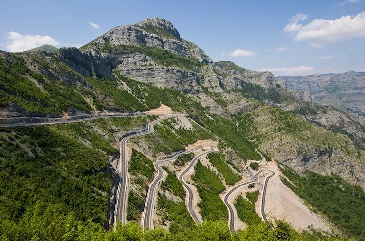 Scenic road in Albania